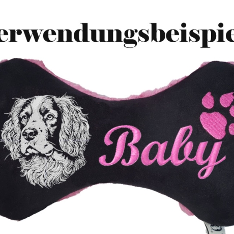 Stickdatei Bretonen Spaniel Kenau Hund realistisch