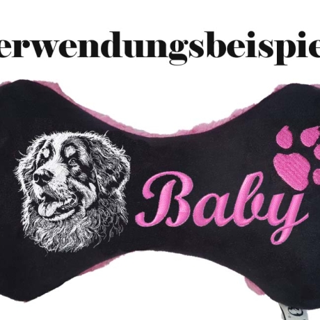 Stickdatei Bernedoodle Minna Hund realistisch