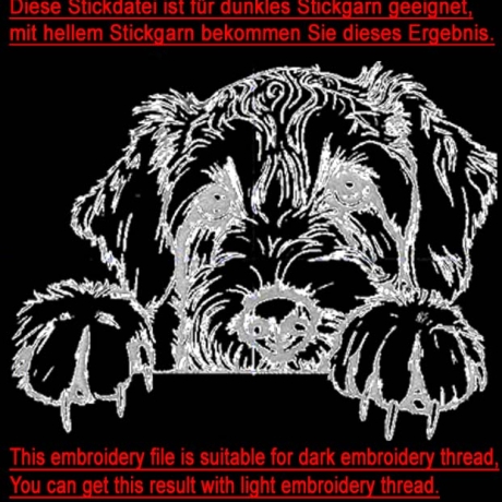 Stickdatei Labradoodle Welpe Hund Alice
