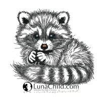 NEU Stickdatei Waschbär Paddy LunaChild