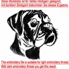 Stickdatei Boxer Ice Hund realistisch dunkle Stoffe