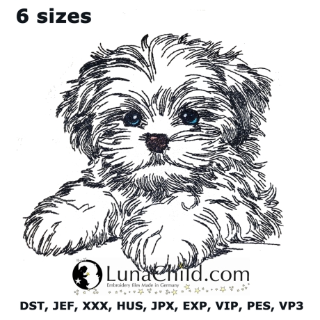 NEU Stickdatei Shi Tzu Welpe Lesley LIGHT LunaChild
