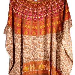 Damen-Kaftan, Handarbeit aus Bali, bunt, Größe 110x88 cm