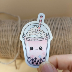 Kawaii Sticker - Rosa Bubble Tea