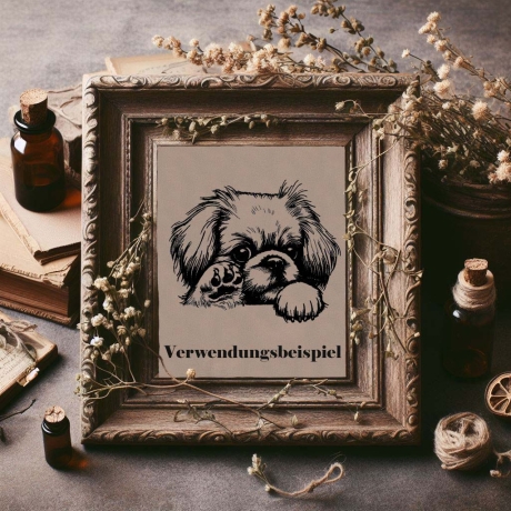 Stickdatei Pekinese Axel Hund realistisch