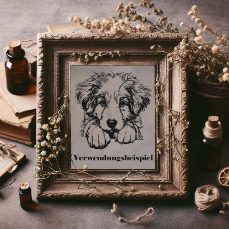 Stickdatei Australian Shepherd Welpe Max Hund