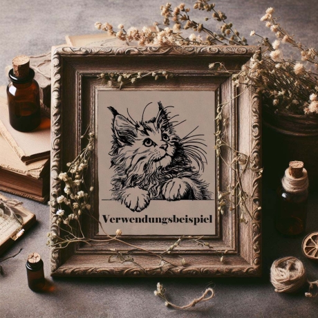 NEU Stickdatei Maine Coon Katze Kätzchen Kiss Kitten