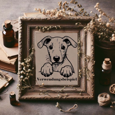 Stickdatei Whippet Welpe Jam Hund realistisch Lunachild