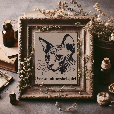 Stickdatei Katze Sphynx Nacktkatze Escada Kitten