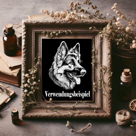 Stickdatei Schäferhund Allen Hund realistisch