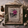 NEU Stickdatei Totenkopf mit Blumen Kaja 