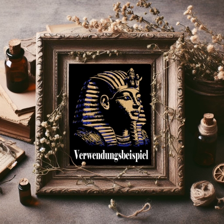 Stickdatei Tutanchamun gold blau Pharao