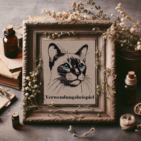 Stickdatei Kitten Kätzchen Siam Thai Katze Sam 