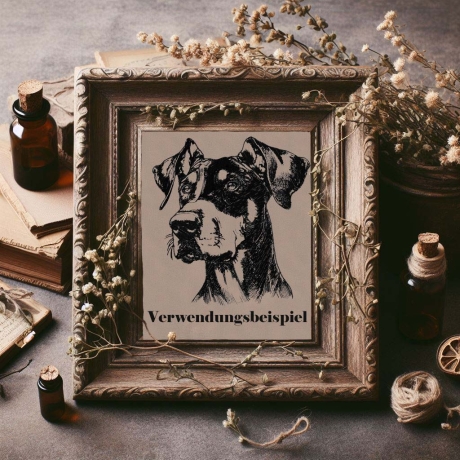 NEU Stickdatei Dobermann Asco Hund realistisch