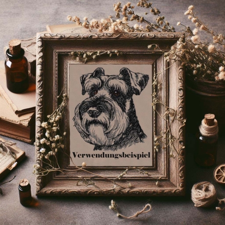 NEU Stickdatei Riesenschnauzer Santo Hund LunaChild