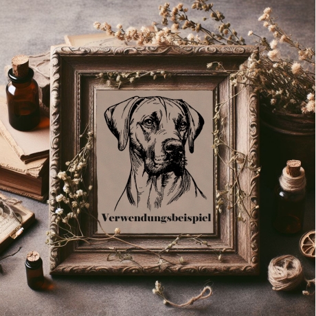 Stickdatei Rhodesian Ridgeback Dano Hund realistisch