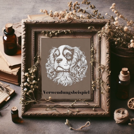 Stickdatei King Charles Cavalier Karl Hund Lunachild