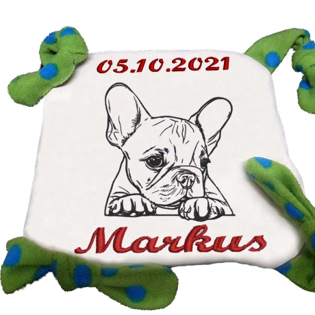 Stickdatei Französische Bulldogge Welpe Hund Kurt