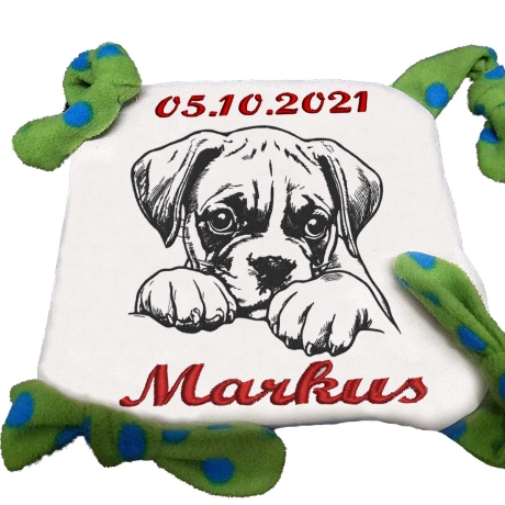 Stickdatei Boxer Alfons Welpe Hund spähend