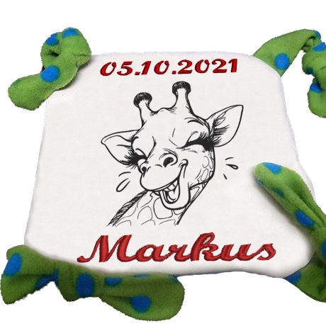 Stickdatei Giraffe Uschi lustig lachend realistisch