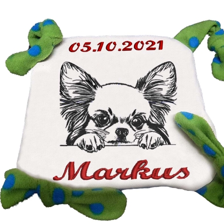 Stickdatei Chihuahua Welpe langhaar  Katja Hund