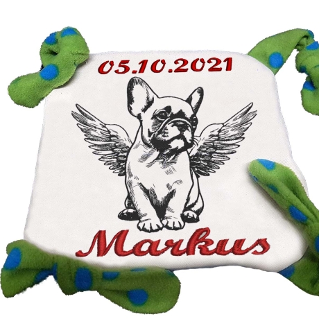 Stickdatei Französische Bulldogge Engel Flügel Hund