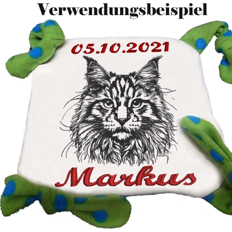 Stickdatei Maine Coon Katze Hubsi