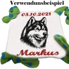 Stickdatei Husky Thor Hund realistisch