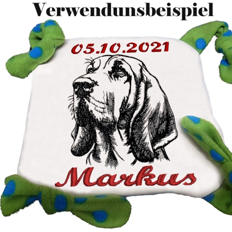 Stickdatei Amerikanischer Bluthund Cora Hund 