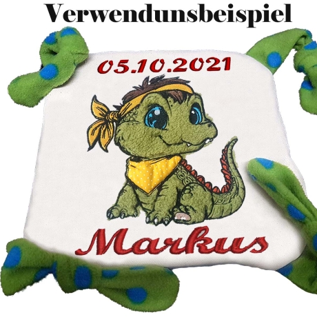 Stickdatei Applikation Krokodil Alois Dino Lunachild