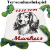 Stickdatei Langhaar Dackel Dana  Hund realistisch