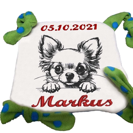 Stickdatei Chihuahua langhaar Juna Welpe Hund