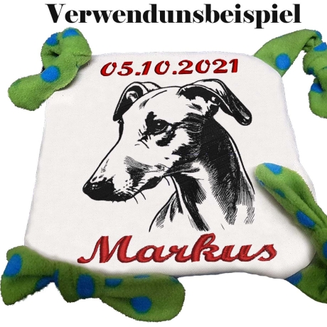 Stickdatei Whippet Garbo Hund realistisch