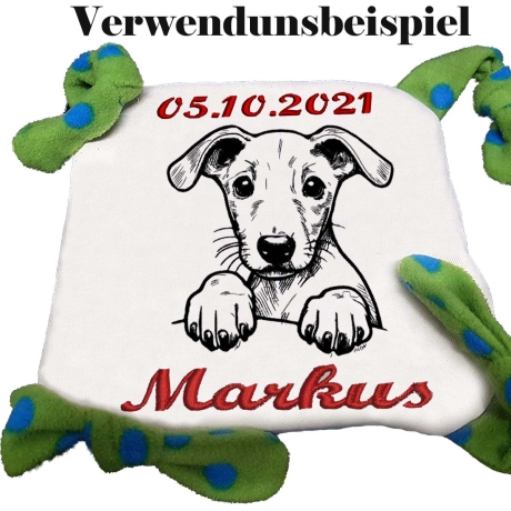 Stickdatei Whippet Welpe Jam Hund realistisch Lunachild