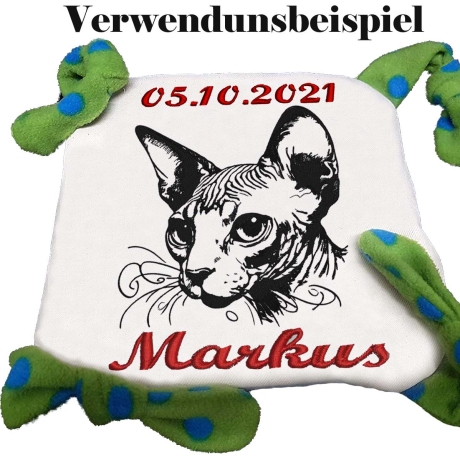 Stickdatei Katze Sphynx Nacktkatze Escada Kitten