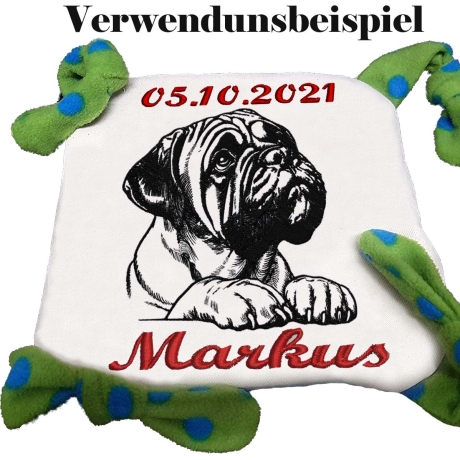 Stickdatei Mastiff Welpe Hugo Hund realistisch