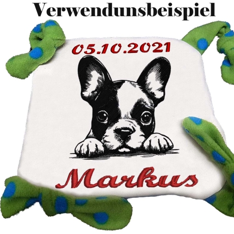 Stickdatei Boston Terrier Welpe Kirby Hund