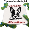 Stickdatei Boston Terrier Welpe Kirby Hund