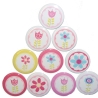 10 x Kühlschrankmagnet Magnetset 50mm rund Blumen