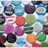 Humorvolle Sprüche - Bunt gemischte Tüte - 10 x Buttons 50 mm
