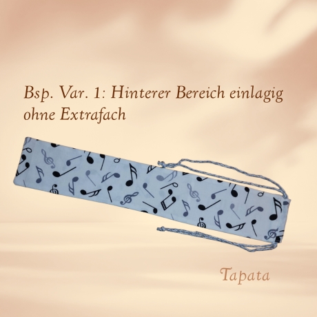 Flötentasche mit Namen, Flötenbeutel - Musik personalisierbar 