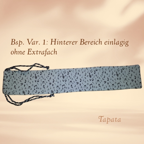 Flötentasche mit Namen, Flötenbeutel - Musik personalisierbar 