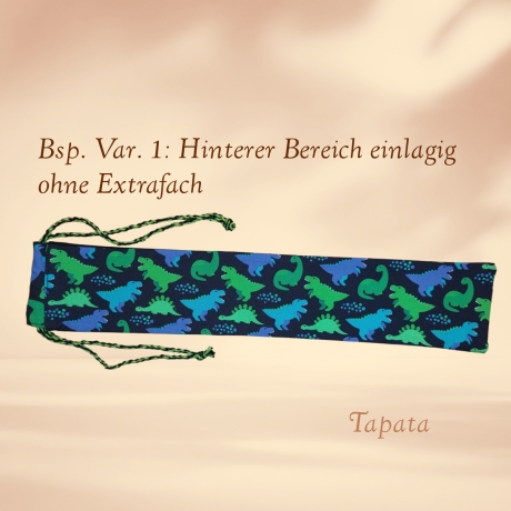 Flötentasche mit Namen, Flötenbeutel - Dinos 