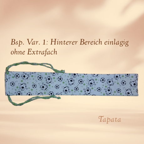 Flötentasche mit Namen, Flötenbeutel - Fußball