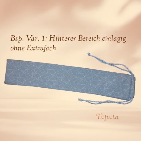 Flötentasche mit Namen, Flötenbeutel - braun geometrisch