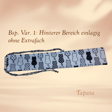Flötentasche mit Namen, Flötenbeutel - Katzen rosa