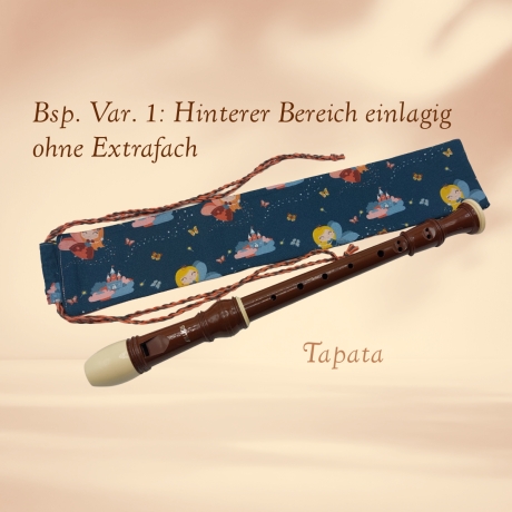 Flötentasche mit Namen, Flötenbeutel - Feen