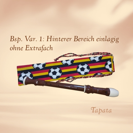 Flötentasche mit Namen, Flötenbeutel - Fußball