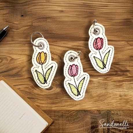 0010 - Monoline Blumen – ab 10x10 Rahmen - schöne Blumen
