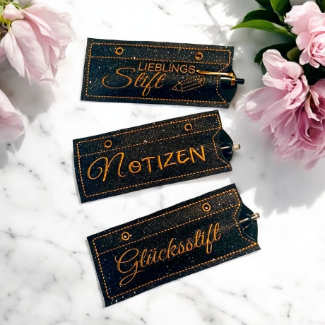 Stickdateien Set – ITH Stifthüllen Set 02 – für 13x18 Rahmen